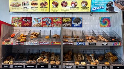 A Variety of Cereal Bagels at the Bagel Nook
