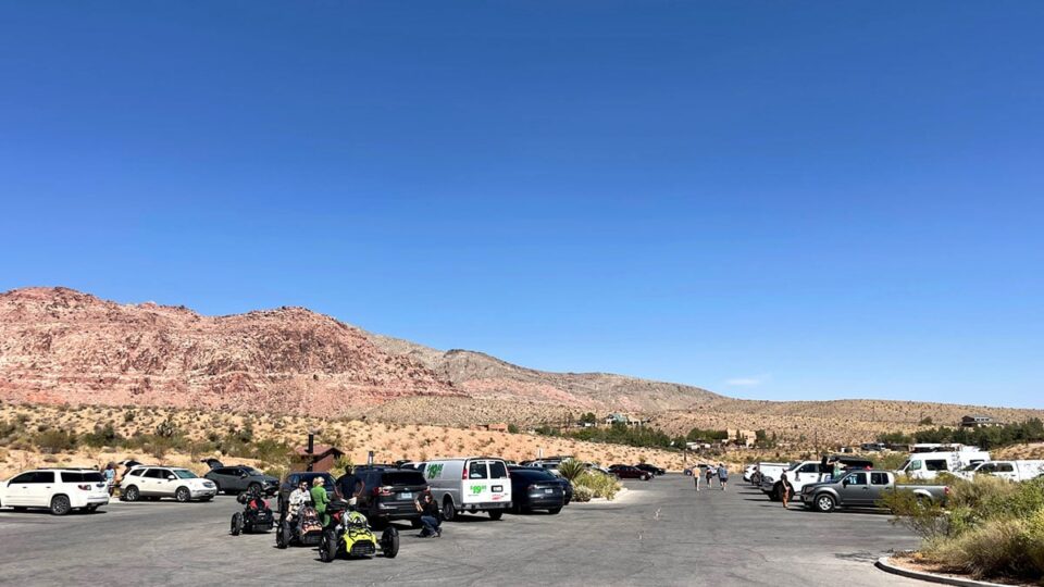 Parking Area outside Calico Basin hike trails