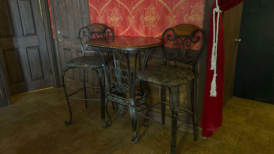 spooky chairs inside the taven