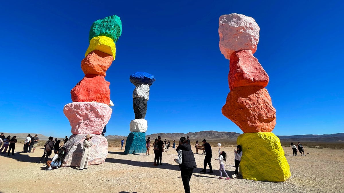 A Colorful Desert Wonder Awaits At Seven Magic Mountains