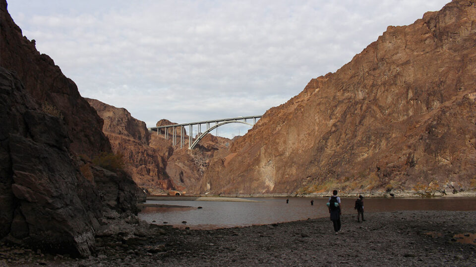 Mike O’Callaghan-Pat Tillman Memorial Bridge viewed from the Colorado River