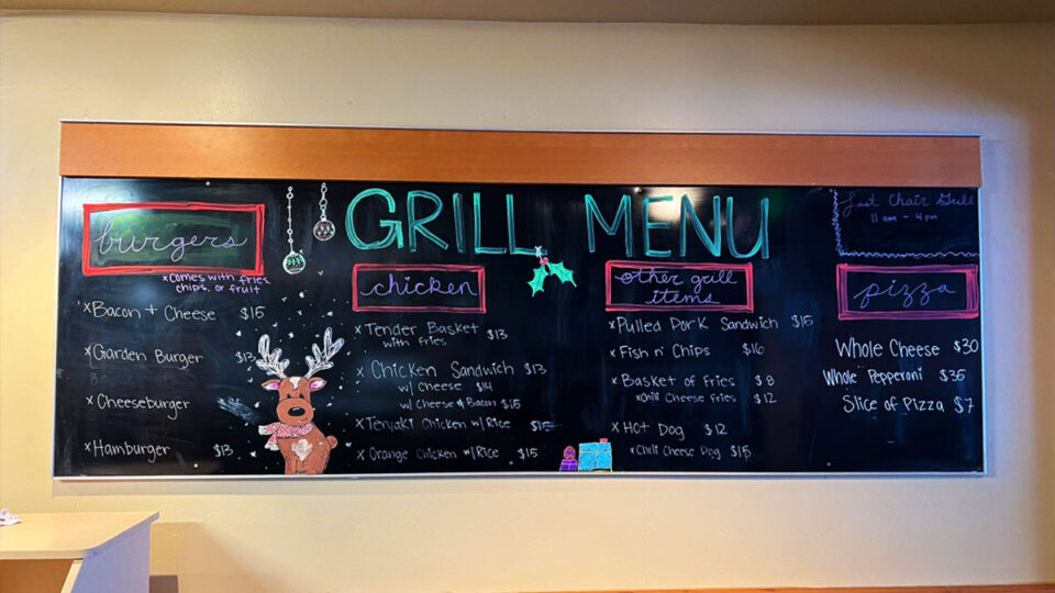 Fuel up with mountain classics at the Last Chair Grill—great food to satisfy any craving after hitting the trails.