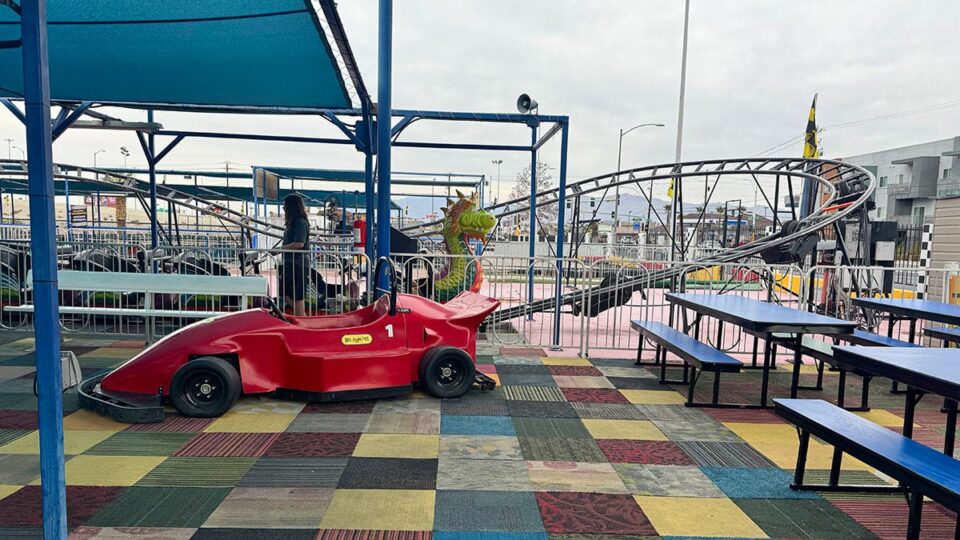 Outdoor Dining area at the Mini GP in Las Vegas