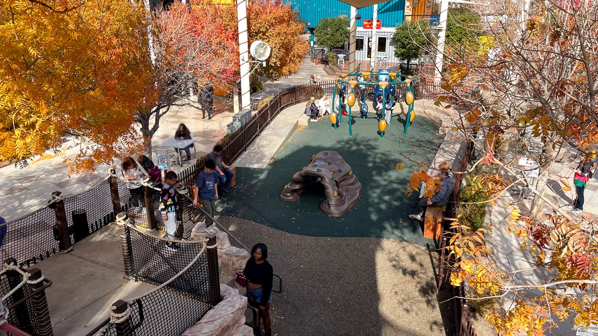 Overhead View of the Downtown Container Park Play Area