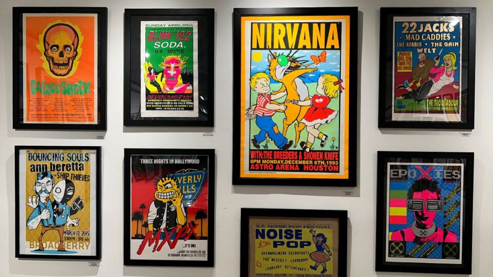 Vintage Band Posters of Nirvana and Others