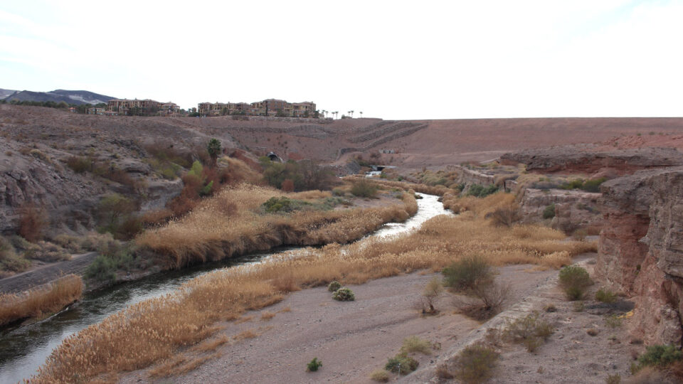 Desert water landscape near Lake Las Vegas