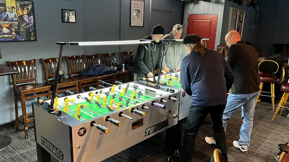 Foosball table at Las Vegas Cue Club
