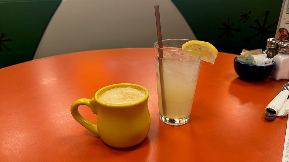 Hot Vanilla Latte and Lemonda.