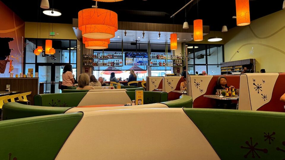 Inside look at Snooze AM Eatery - Sofas, Booths, and Tables
