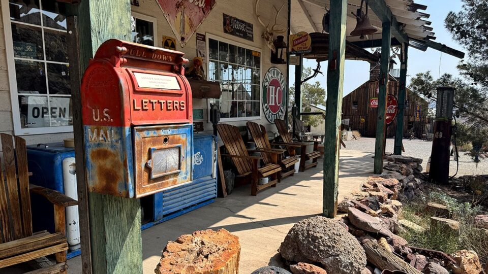 Mailbox outside the general store