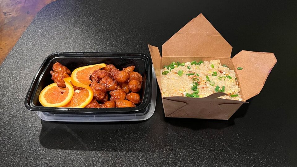 Orange Chicken and Egg Fried Rice