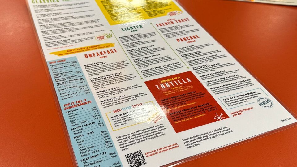 Snooze AM Eatery Menu and Prices