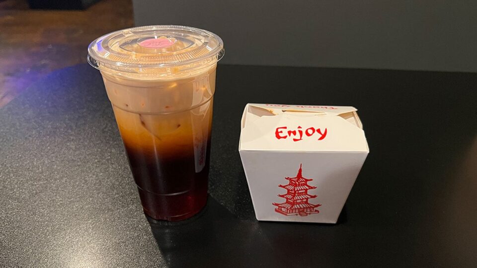 Thai Tea and To Go Box from Thai Food Kitchen