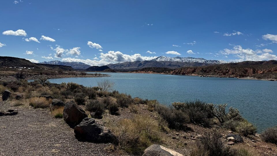 a picture of Gunlock Lake in Southern Utah