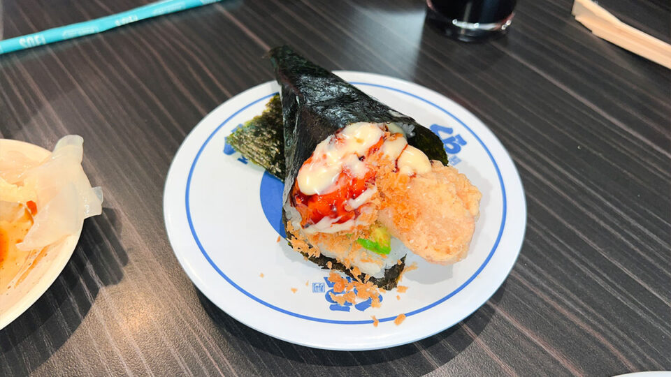 crunchy seaweed hand roll