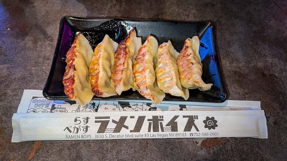 Chicken Gyoza Appetizer at Ramen Boys