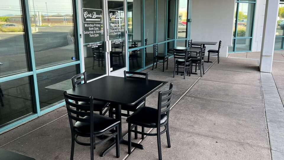 Outdoor Seating at Carl's Donuts