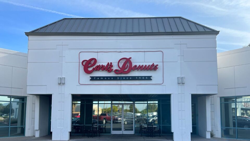 Outside of Carl's Donuts