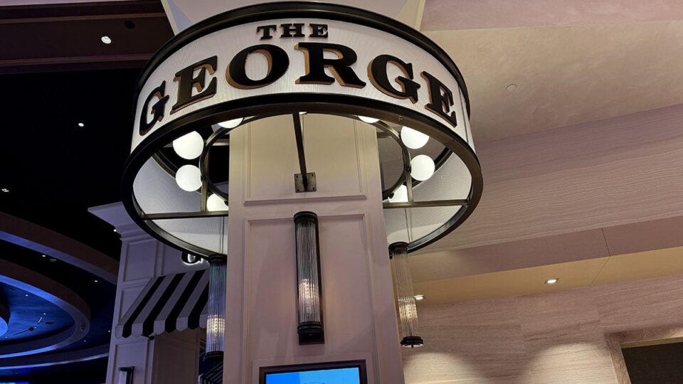 The George Logo on a pillar