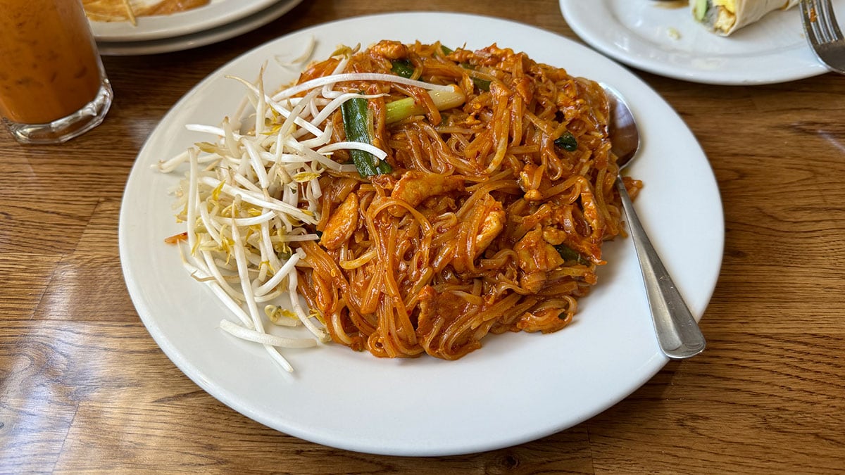 Traditional and Delicious Pad Thai with Chicken at Archi's Thai Kitchen
