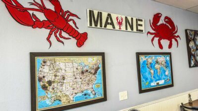 Mystic Lobster Roll wall of visitors