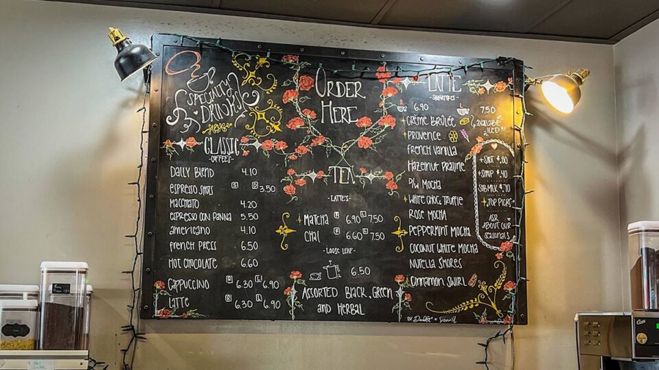 drinks menu at rosalie