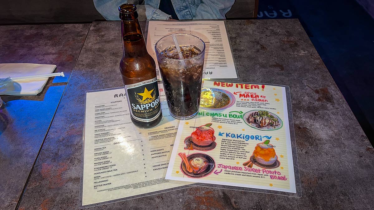 explore the menu and grab a drink
