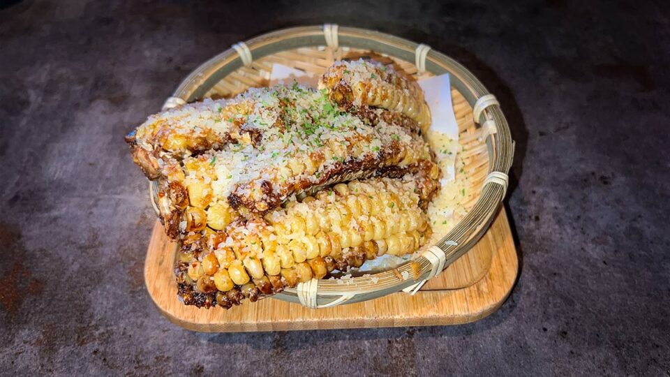 grilled and glazed in teriyaki corn ribs