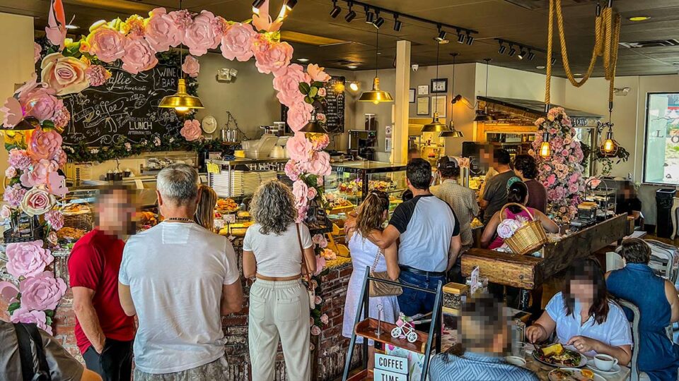 Pastry counter at Rosallie Le French Cafe