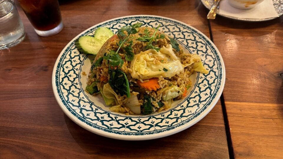 Yellow Curry Fried Rice served during our visit to Weera Thai Chinatown