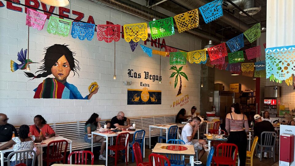 Colurful Murals and a Mexican Vibe inside