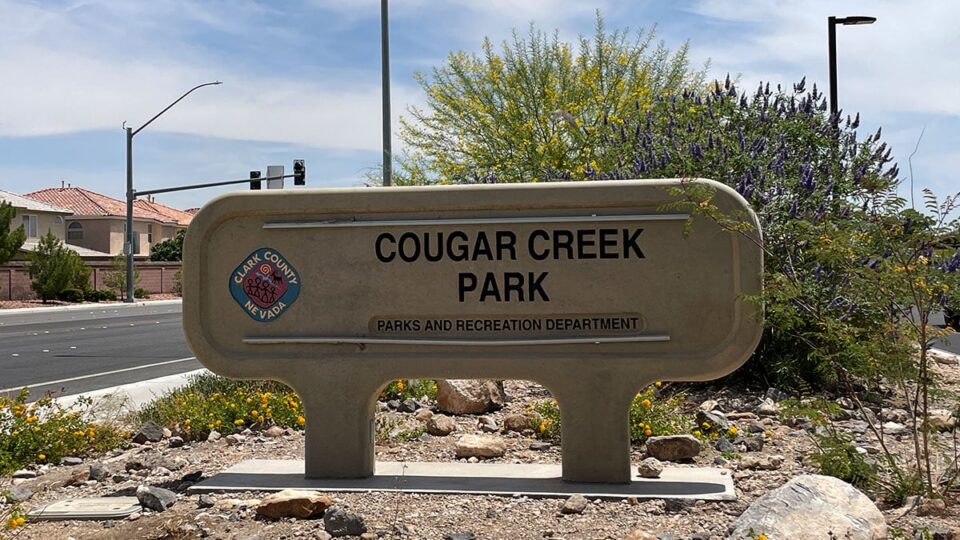 Cougar Creek Park Sign