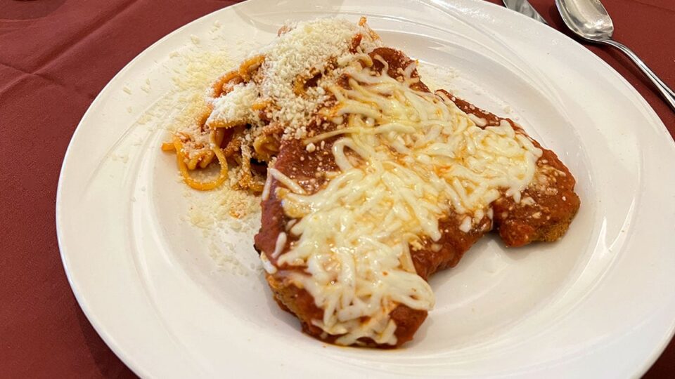 Fried Chicken Parmigiana from Gaetano's Ristorante