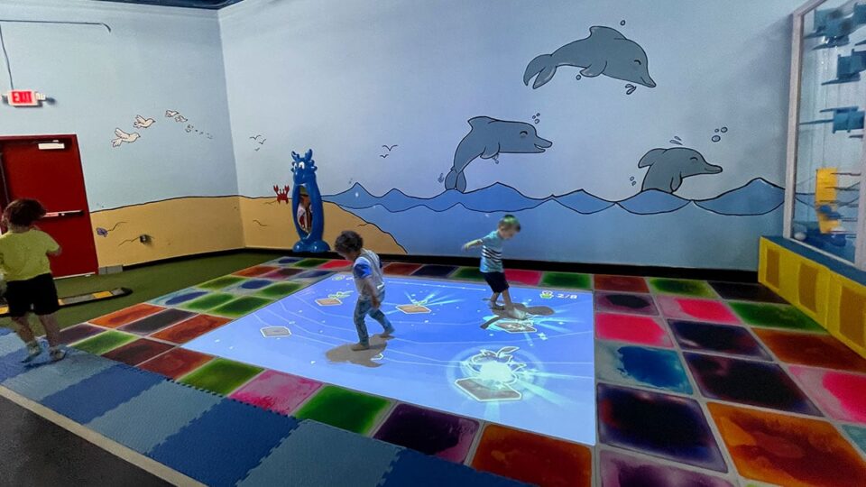 Interactive Floor Game at Wally Wombats