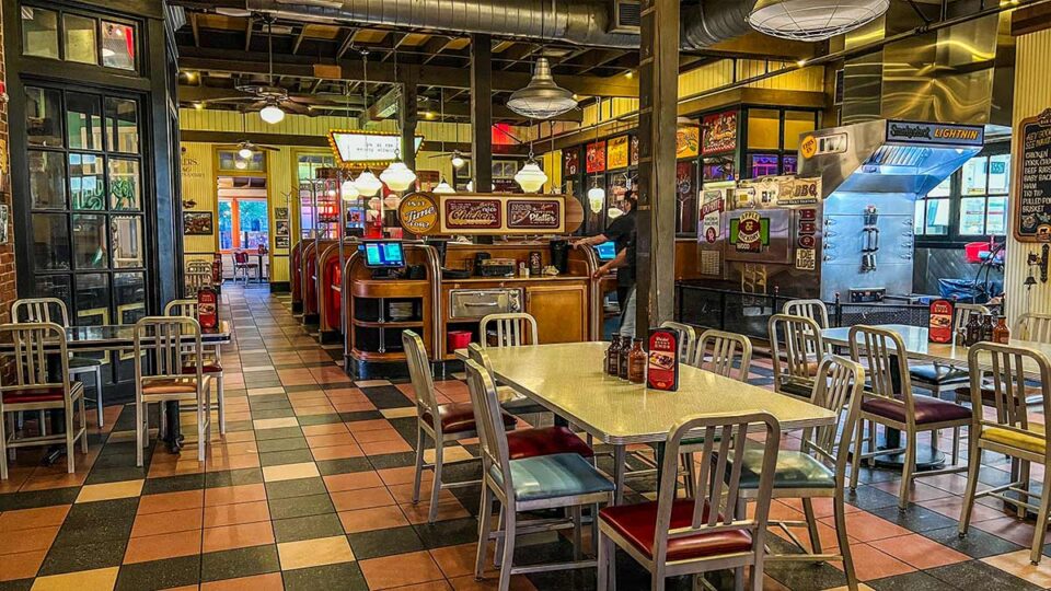Main dining room inside Lucille's Smokehouse BBQ in Henderson