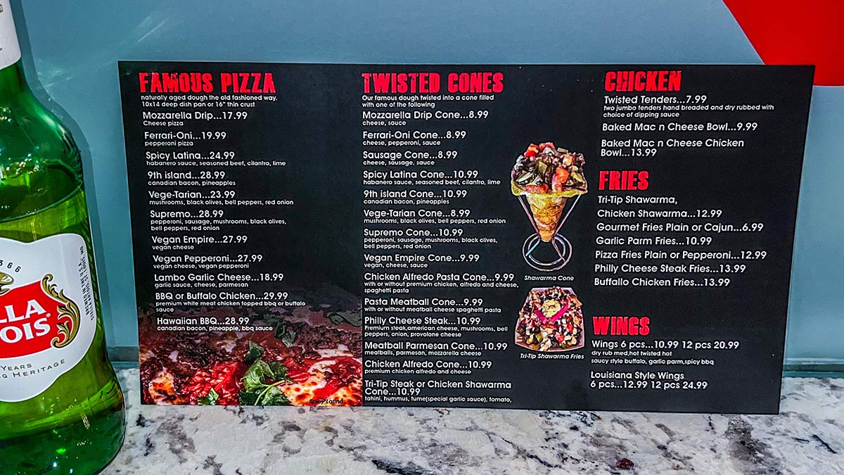 Twisted Sourdough Pizza Menu
