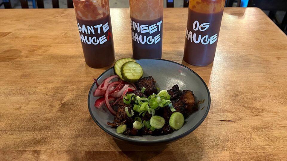 Burnt Ends with BBQ Sauce from Humo Barbecue