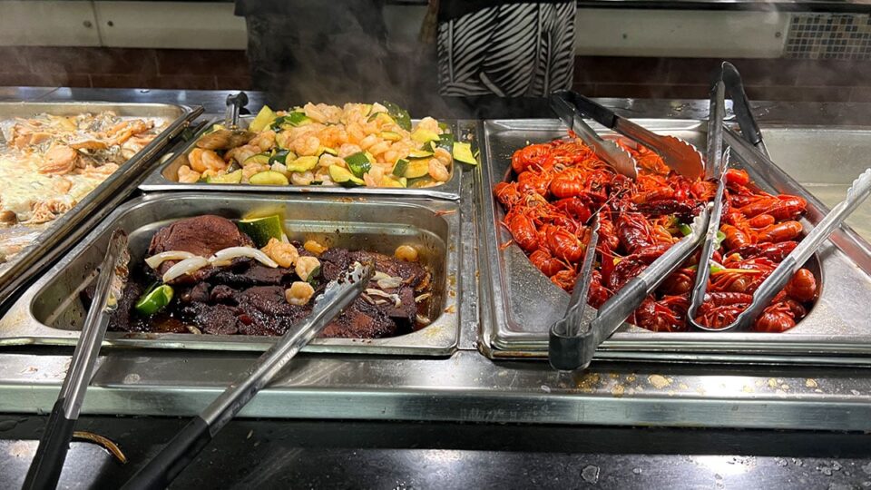 Crawfish and Ribs at Hibachi Grill and Supreme Buffet