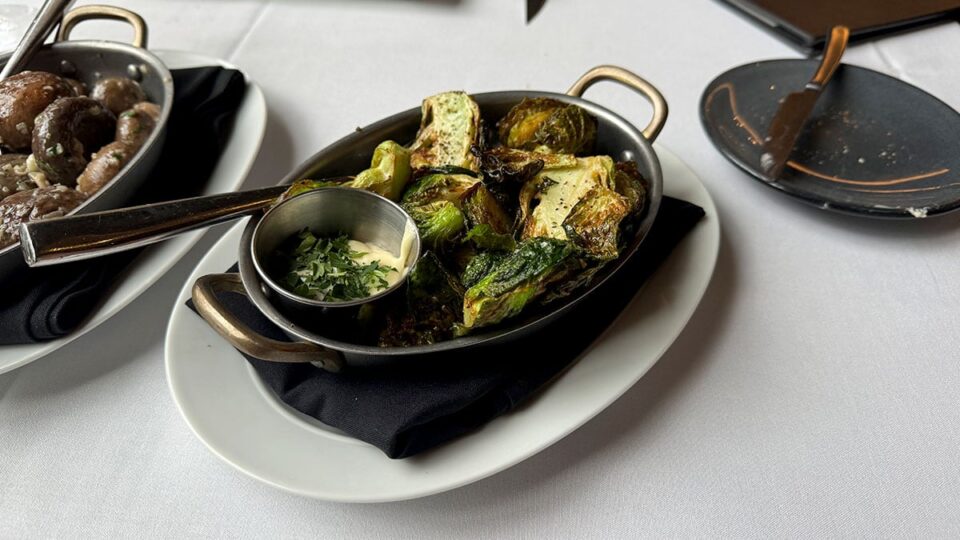 Crispy Brussels Sprouts with Garlic Aioli