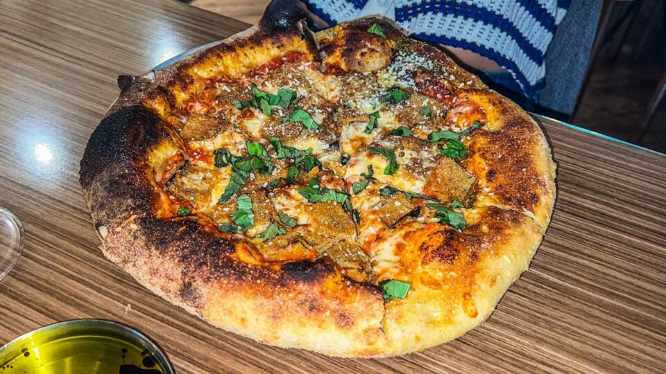 Crispy Eggplant pizza at AMARI Italian Kitchen in Las Vegas
