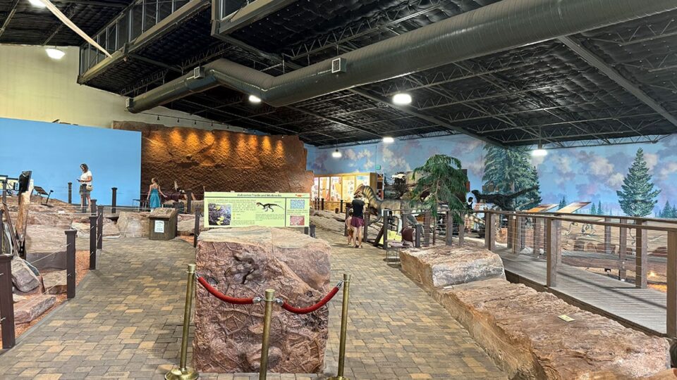Inside view of St. George Dinosaur Discovery Site