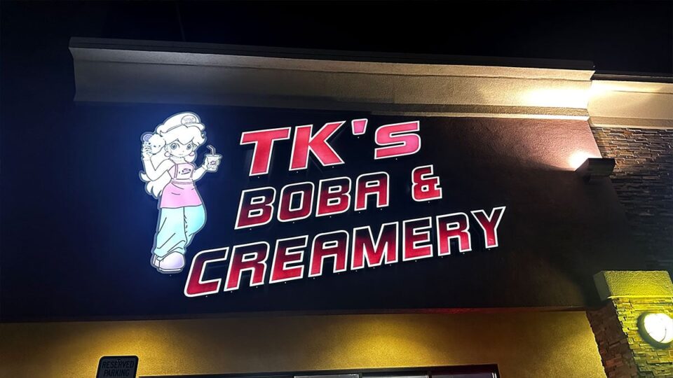 Outside of TK’s Boba and Creamery