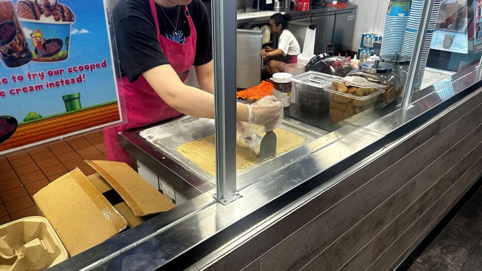 Rolled Ice Cream at TK’s Boba and Creamery