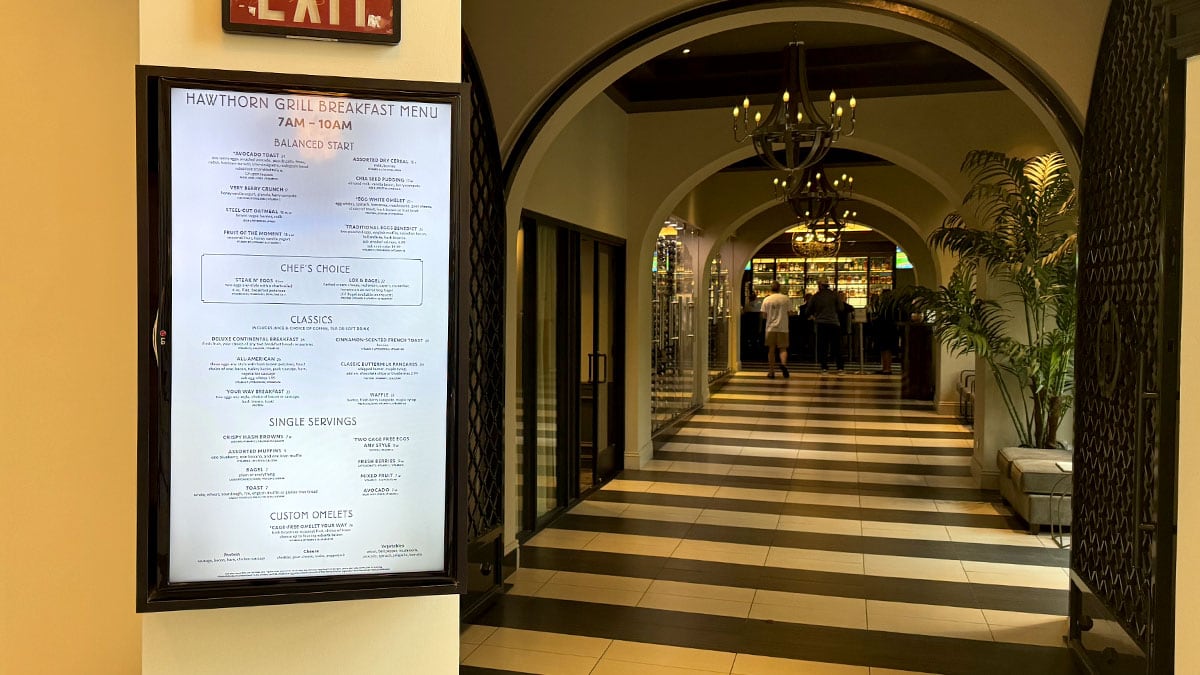 Walk through the wine cellar to Hawthorn Grill