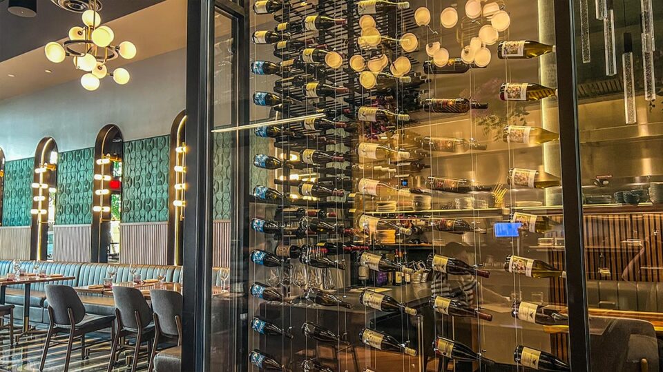 wine bottles and small private room amari