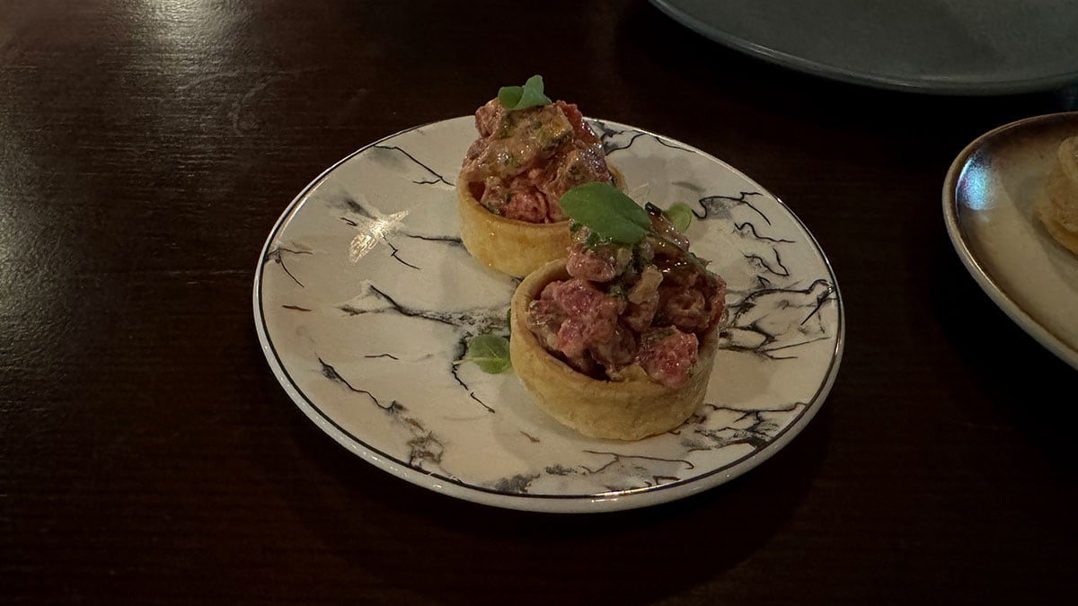 Pulpo with Ibarra amarillo aioli, baby yokun potato