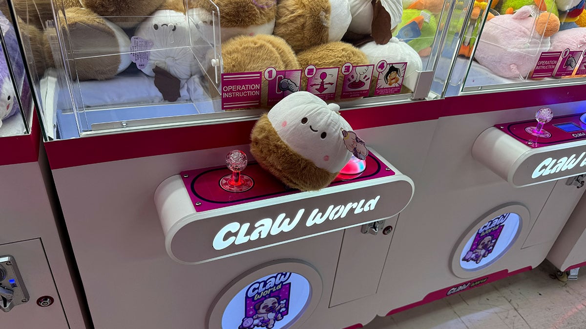 We even won a few plushies at Claw World