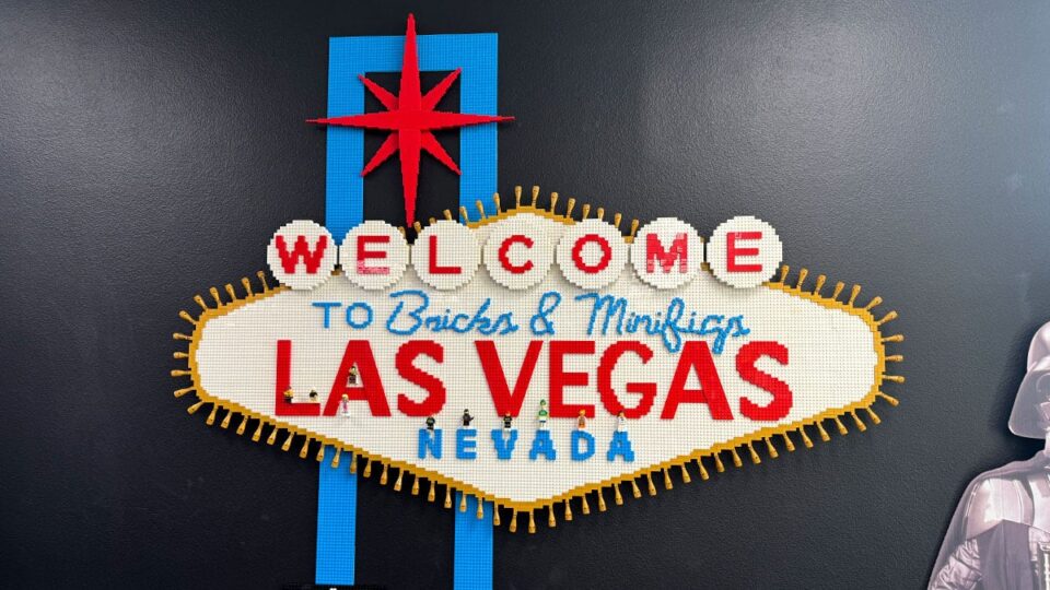 Welcome to Las Vegas Sign made of Lego Brick