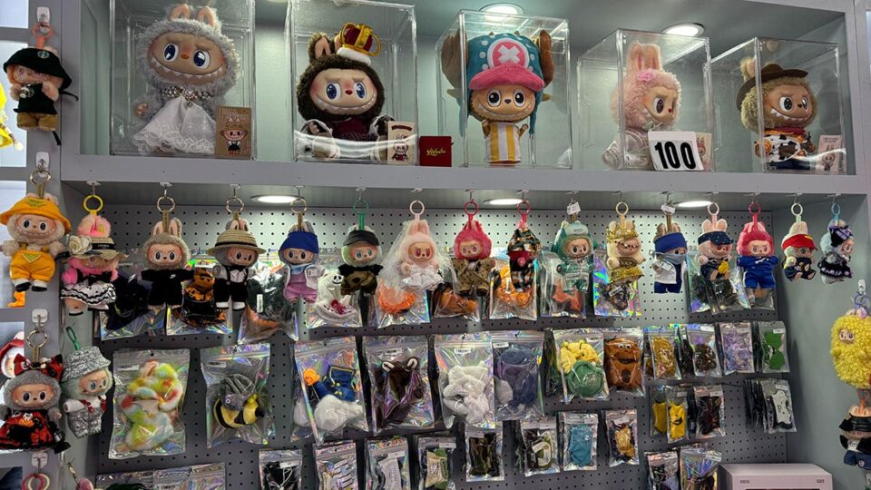 a variety of Labubu in all shapes and sizes to win or trade