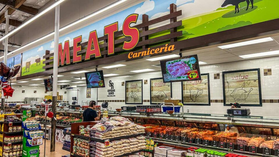 fresh and marinated meats at the Superior Grocers carniceria in Las Vegas